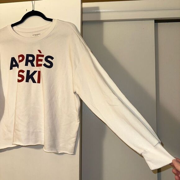 Grayson Threads Women’s White Apres Ski Graphic Crew Large NWT - Picture 4 of 11